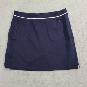 Navy Blue By Talbots Womens Skort 2X With White Stripe & Pockets